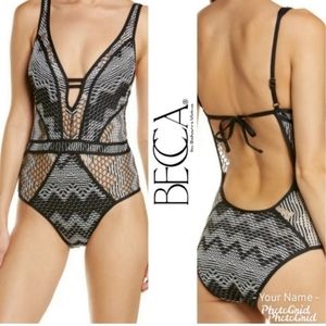 NEW BECCA Reveal Show & Tell Plunge Swimsuit